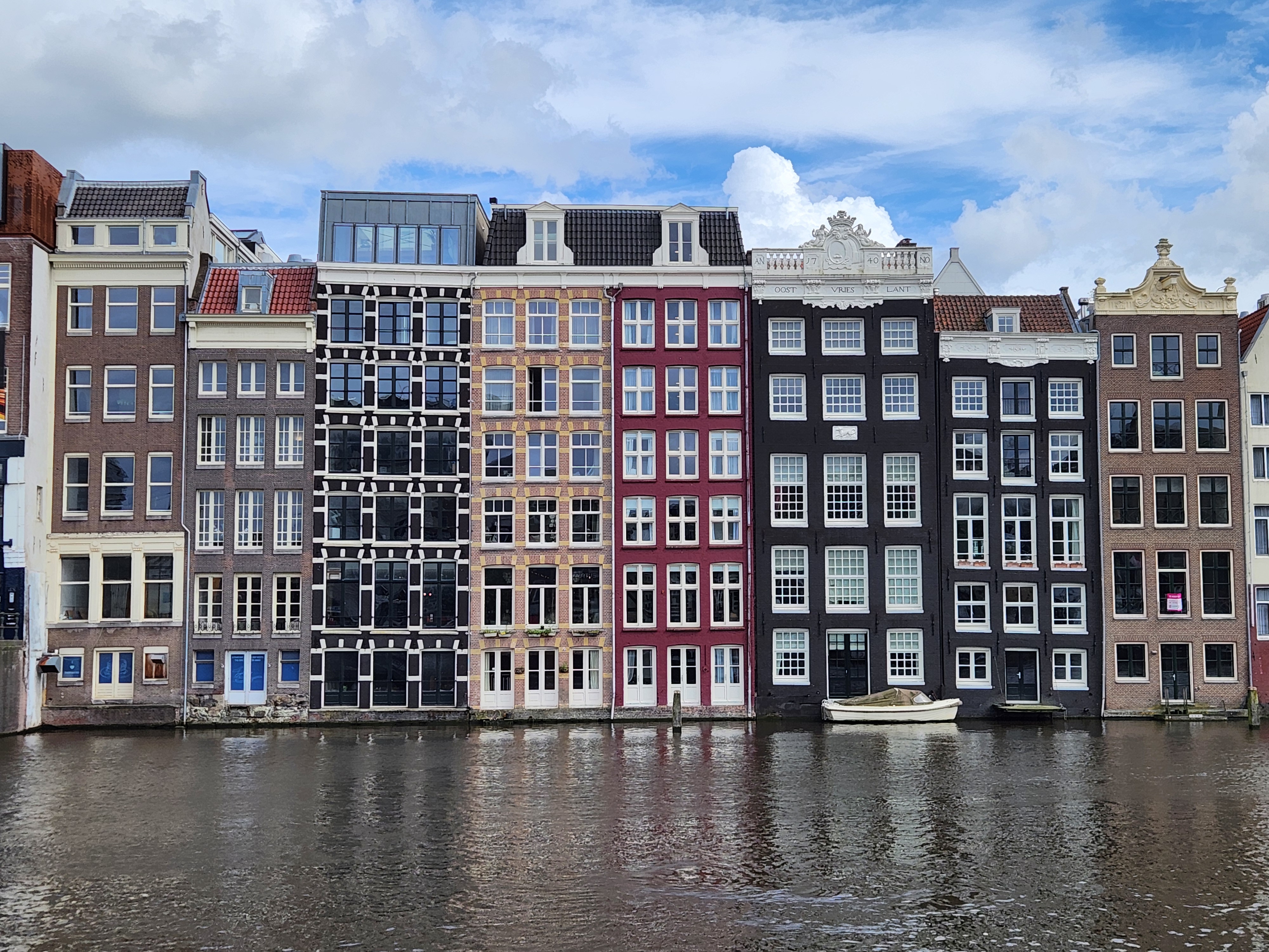 Classic Amsterdam shot of the narrow houses along the canal